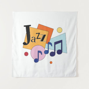 Farbenfroh Jazz Modernes Art Design Wandteppich