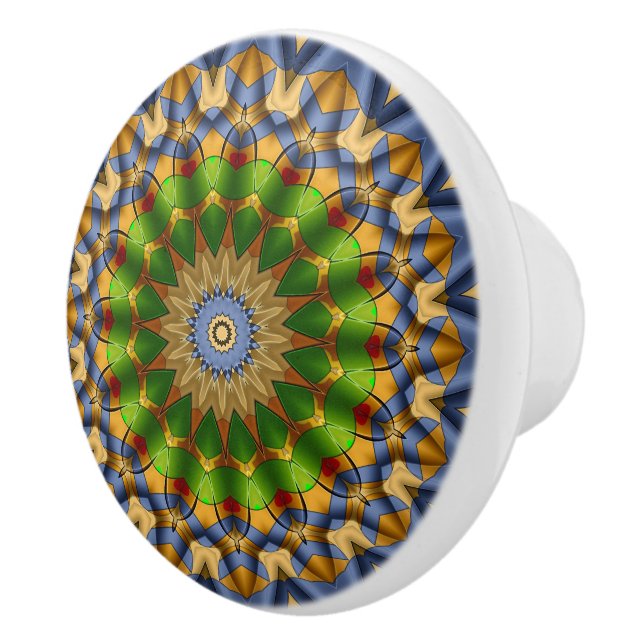 Farbenfroh Kaleidoskop Keramikknauf (Rechts)