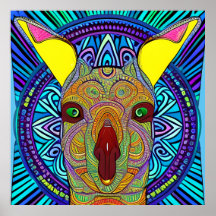 Farbenfroh Kangaroo Mandala Einzigartig interessan