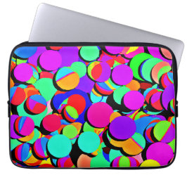 Farbenfroh lebendiges Retro-Revival-Muster Laptopschutzhülle