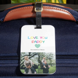 Farbenfroh "Liebe You Daddy" - Fun & Heartfelt Gepäckanhänger