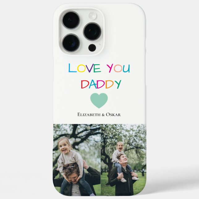 Farbenfroh "Liebe You Daddy" - Fun & Heartfelt iPhone 16 Pro Max Hülle (Rückseite)