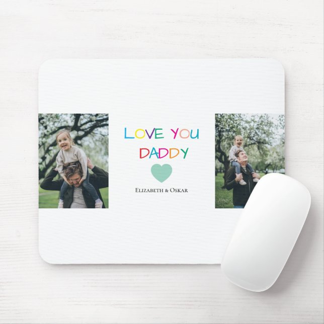 Farbenfroh "Liebe You Daddy" - Fun & Heartfelt Mousepad (Mit Mouse)