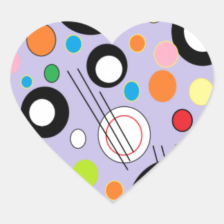 Farbenfroh Lilac Herz-Aufkleber