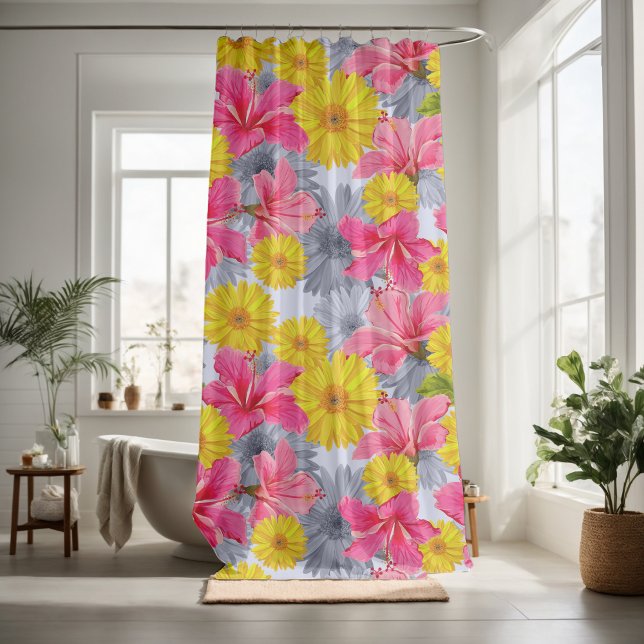 Farbenfroh loral dekorativ auffällig duschvorhang (Von Creator hochgeladen)