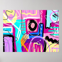 Farbenfroh, maximalistisch, ausdrucksstark Abstrak