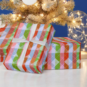 Farbenfroh, mehrfarbig, fröhlich gestreift geschenkpapier