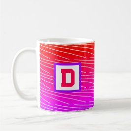 farbenfroh minimalmodernes abstraktes Monogramm Kaffeetasse