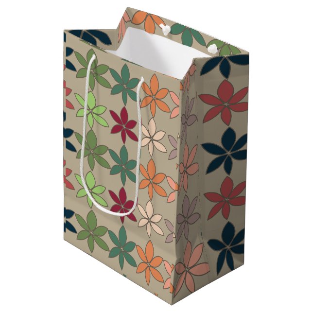 Farbenfroh Mittlere Geschenktüte (Vorderseite Schrägansicht)