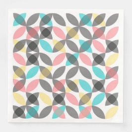 Farbenfroh, modern, fröhlich kreisförmig geometris serviette