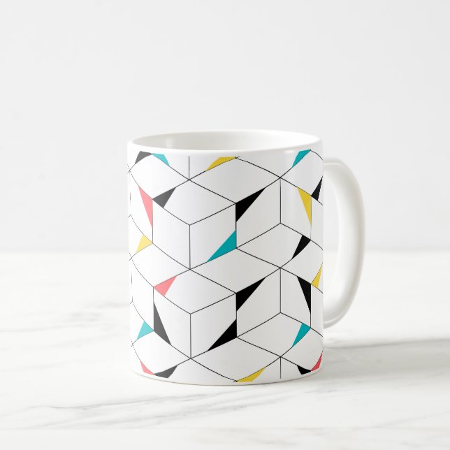Farbenfroh, modern, fröhlich, trendig und fröhlich kaffeetasse (VorderseiteRechts)
