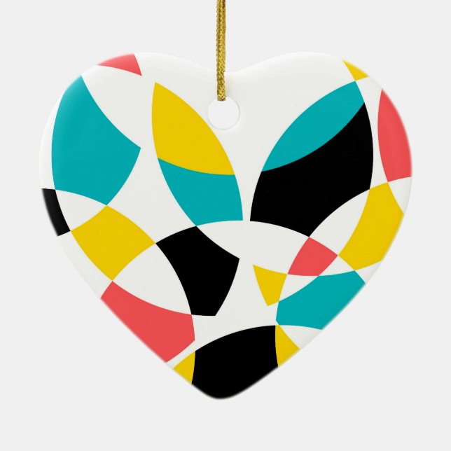 Farbenfroh, modern, trendig, cool, einzigartig run keramik ornament (Hinten)