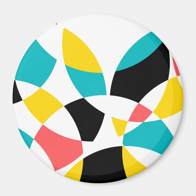 Farbenfroh, modern, trendig, cool, einzigartig run magnet (Vorne)