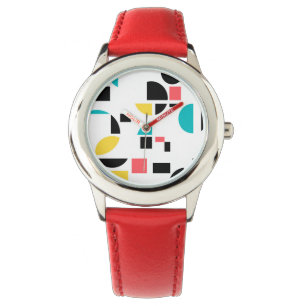 Farbenfroh, modern, trendig, lustig, fröhlich geom armbanduhr