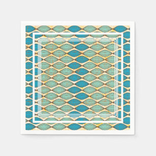 Farbenfroh Napkin mit afrikanischem Stoffmuster Serviette