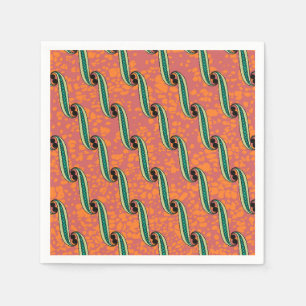 Farbenfroh Napkin mit afrikanischem Stoffmuster Serviette