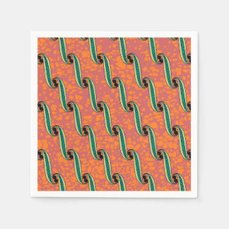 Farbenfroh Napkin mit afrikanischem Stoffmuster Serviette