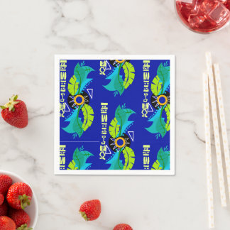 Farbenfroh Napkin mit afrikanischem Stoffmuster Serviette