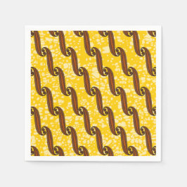 Farbenfroh Napkin mit afrikanischem Stoffmuster Serviette