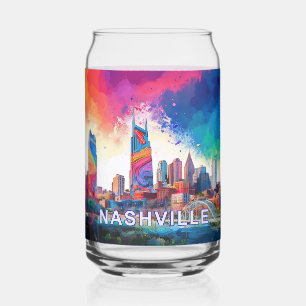 Farbenfroh Nashville Skyline Dosenglas