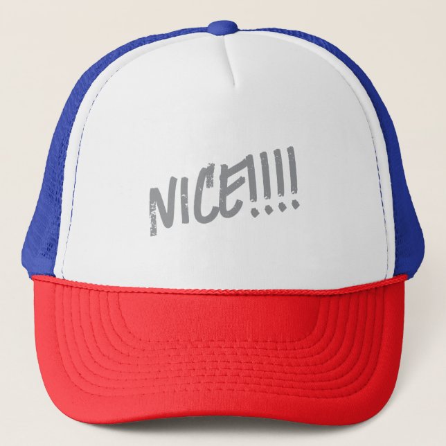 Farbenfroh "NICE!!!!" Kappe (Vorderseite)