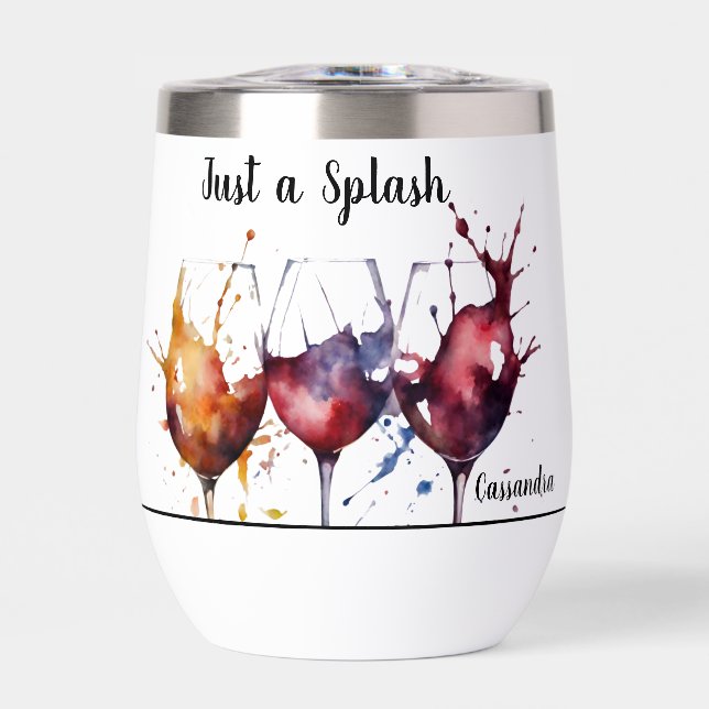 Farbenfroh nur einen Tropfen Wein (Vorderseite)