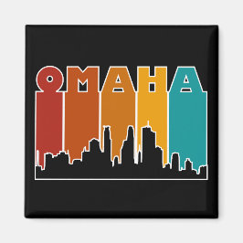 Farbenfroh Omaha Nebraska Retro Sunset Magnet