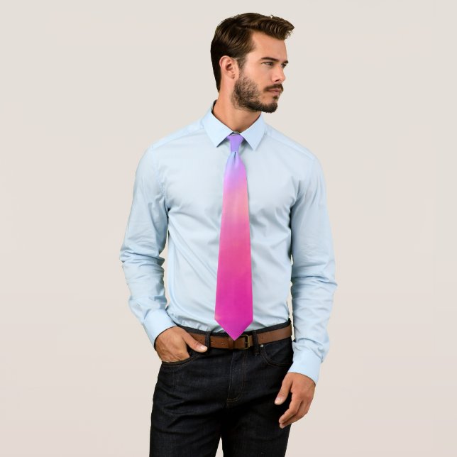 Farbenfroh Ombre Lila Orange Pink Krawatte (Beispiel)