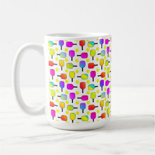 Farbenfroh, Pickleball Paddle, Gelbball Kaffeetasse