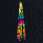 Farbenfroh Psychedelic Abstrakt Rainbow Krawatte<br><div class="desc">Dieser Hals-Krawatte weist ein farbenfrohes psychedelisches gefärbte Krawatte-Muster eines Regenbogenfarben-Gemäldes auf schwarzem Hintergrund auf.</div>