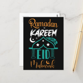 farbenfroh Ramadan Kareem Eid Mubarak Postkarte