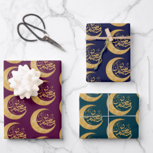 farbenfroh Ramadan Mubarak Ramadan-Geschenk Geschenkpapier Set
