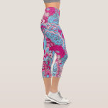 Farbenfroh rosa Blau Modernes Abstraktes Blumenmus Capri Leggings<br><div class="desc">Dieses moderne Design zeichnet sich durch abstrakte rosa und blaue Blumenmuster aus #Leggings #wear #apparel #gifts #Fitness #sports #fitnessapparel #fitnessmode #fashion #modischen #style #stylish #trendy #floral</div>