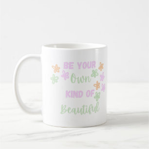Farbenfroh sein Ihre eigene Art von Schönheit mit Kaffeetasse