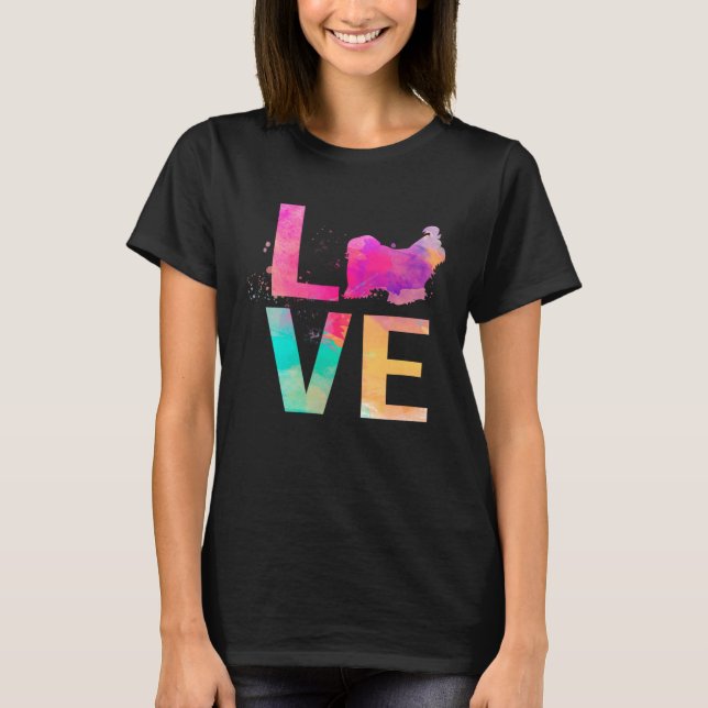 farbenfroh Shih Tzu Dog Mama Shih Tzu T-Shirt (Vorderseite)