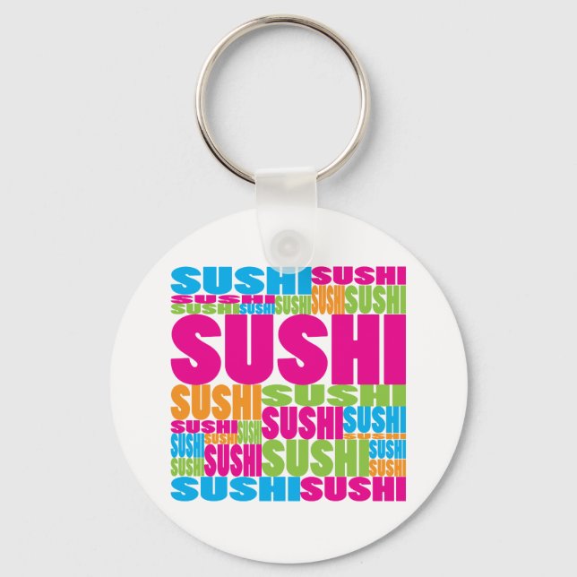 Farbenfroh Sushi Schlüsselanhänger (Vorderseite)