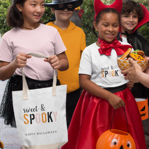 Farbenfroh süß und lecker Frohe Halloween Tragetasche