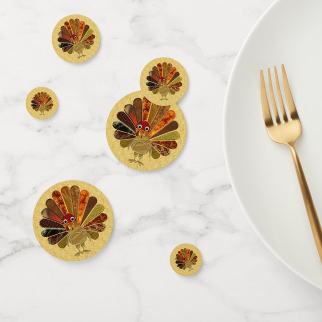 Farbenfroh Thanksgiving Türkei Konfetti (Gruppe)