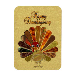Farbenfroh Thanksgiving Türkei Magnet