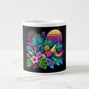 Farbenfroh, tropisch/hawaiisch Jumbo-Tasse