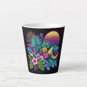 Farbenfroh, tropisch/hawaiisch milchtasse