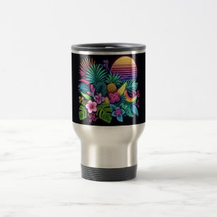 Farbenfroh, tropisch/hawaiisch reisebecher