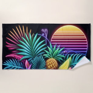 Farbenfroh, tropisch/hawaiisch strandtuch