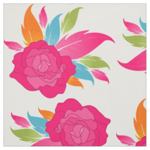 Farbenfroh und elegant rosa Rosenmuster Stoff