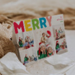 Farbenfroh und hell Falten fünf Foto Feiertagskarte<br><div class="desc">Erleben Sie die Faszination und Magie der Feriensaison mit dieser festlichen, farbenfrohen und fröhlich gefalteten Fünf-Foto-Urlaubskarte. Das einfache, aber lustige Design zeichnet sich durch eine Rot-, Grün-, Gelb-, Blau-, Orange- und Rosa-Farbpalette aus, die eine lebhafte und fröhliche Atmosphäre schafft. Die kreative und minimalistische Herangehensweise mit fett formatierter Typografie fügt eine...</div>