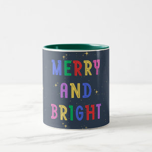 Farbenfroh und hell, Marine Zweifarbige Tasse