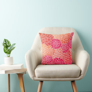 Farbenfroh und stilvoll Zinnia Blume Kissen
