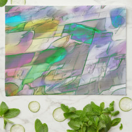 Farbenfroh verblasst, undurchsichtig versus satini geschirrtuch