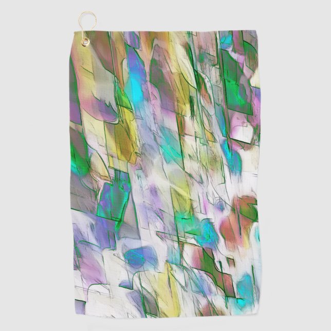 Farbenfroh verblasst, undurchsichtig versus satini golfhandtuch (Vorderseite)