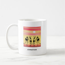 Farbenfroh, Wasserfarbe, Sonnenuntergang Kaffeetasse